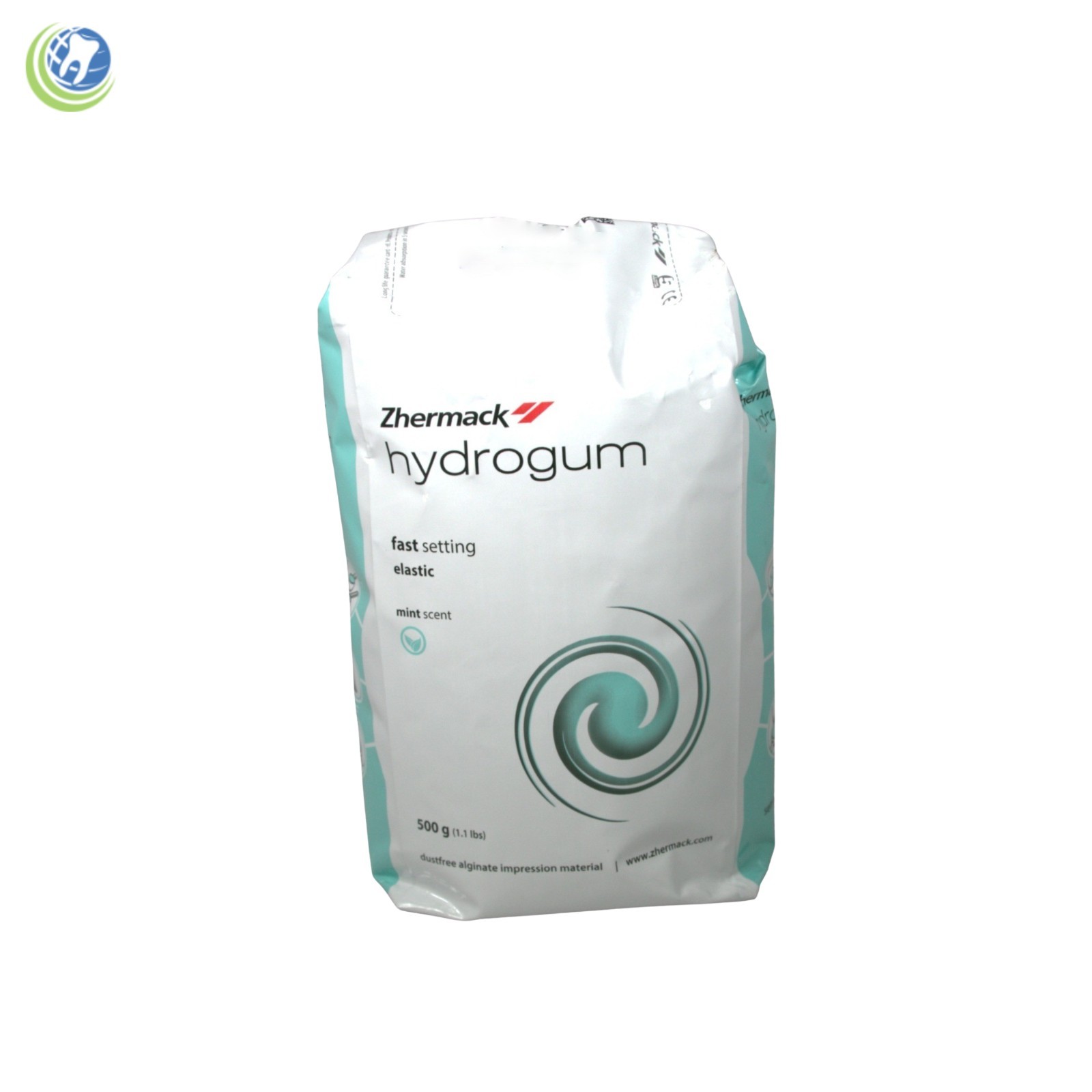 2 X Zhermack Hydrogum Dental Alginate Mint Fast Set 500 g, Dust Free, C302025