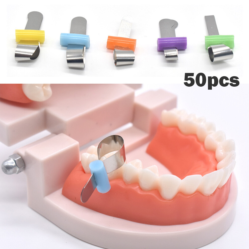 50 Pcs Mixed Dental Auto-matrix Forming Sheet Retainerless Matrices Bands
