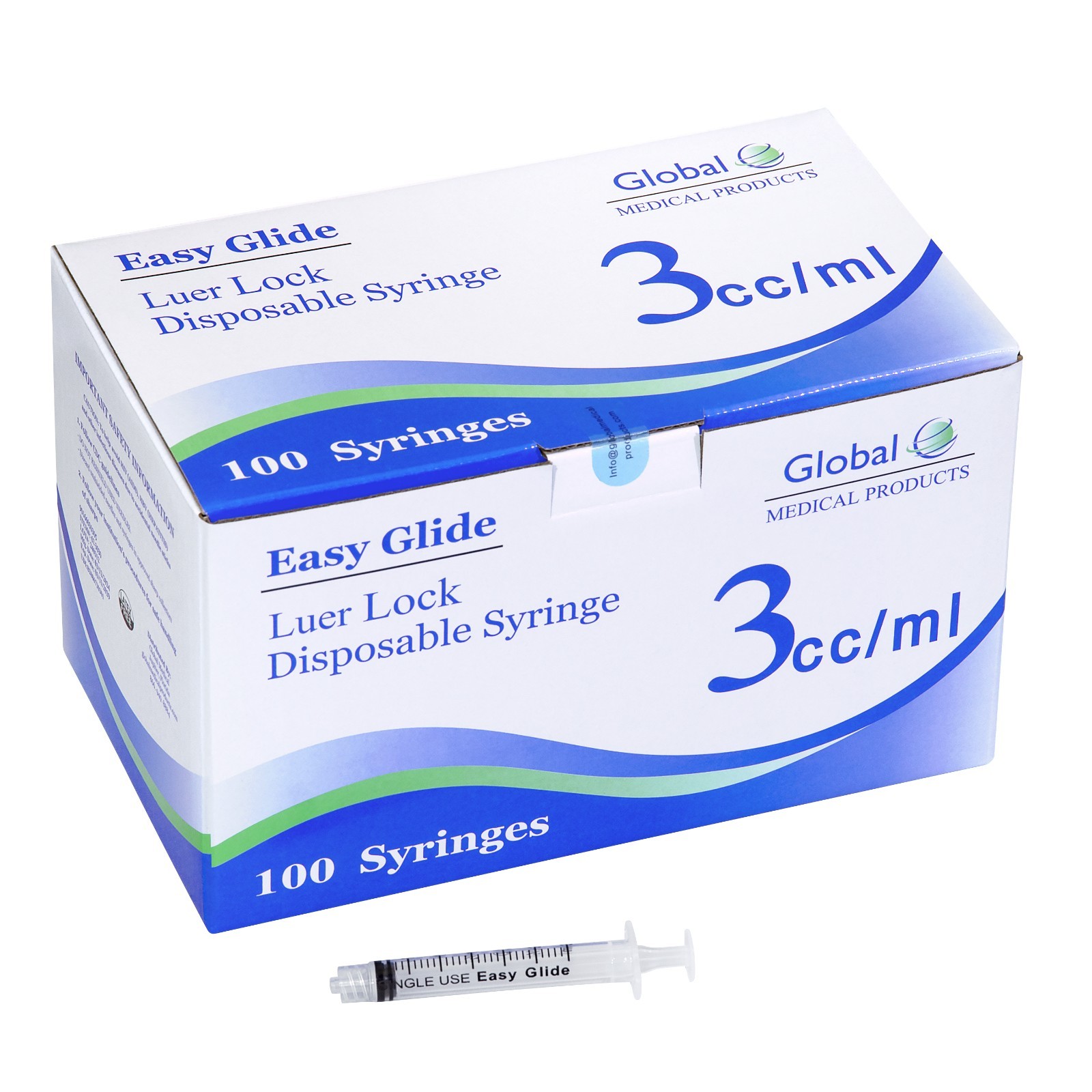 3 ml/cc Luer Lock Syringe (No Needle) 50 count