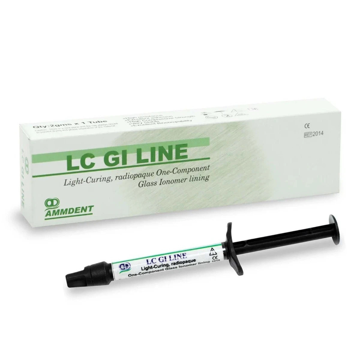 One Component GIC Liner 2gm Syr Dental LC GI LINE Light Curing Radiopaque( FA FS