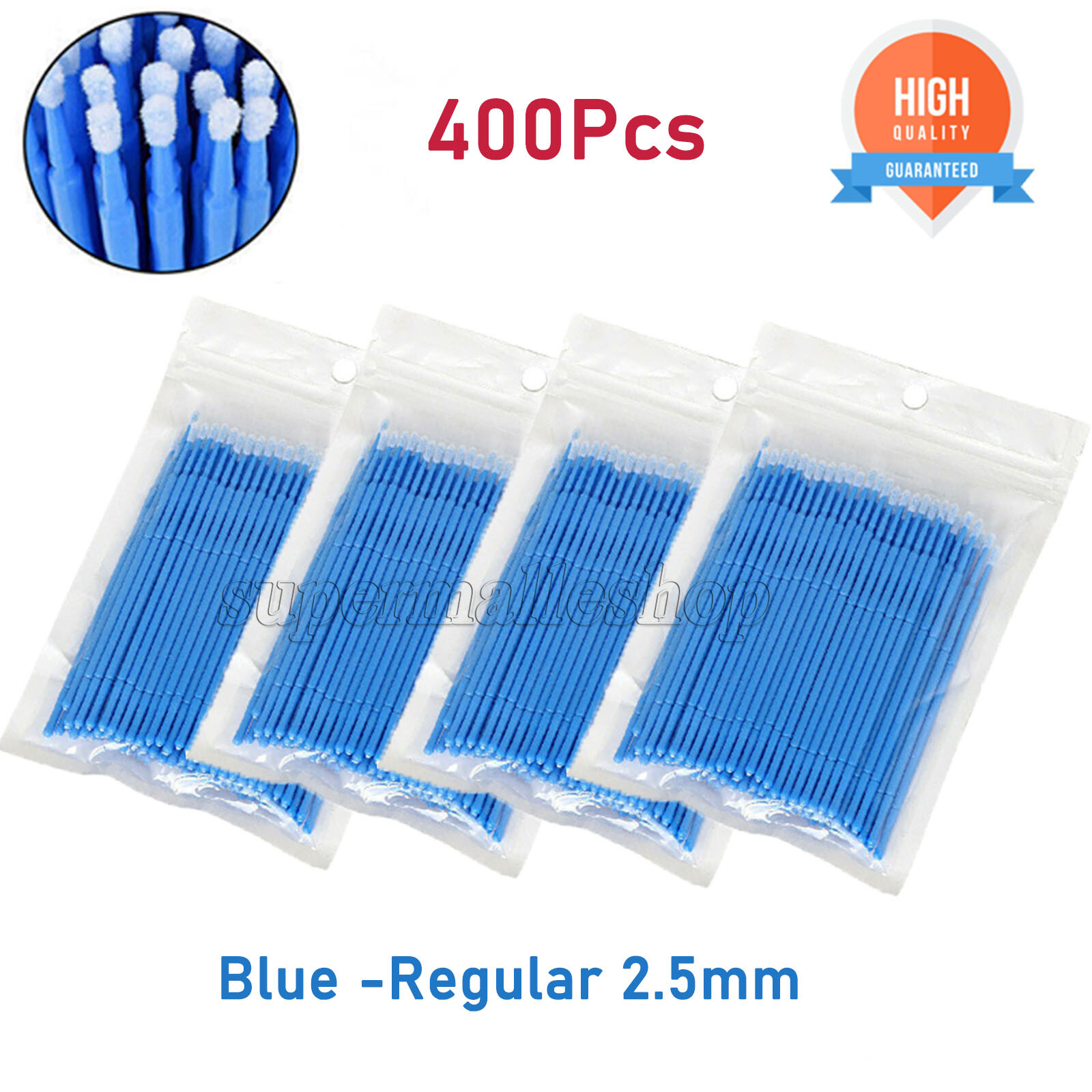 400 Pcs Dental Microbrush Micro Brush Applicator Tips Regular/Fine/Cylinder USA