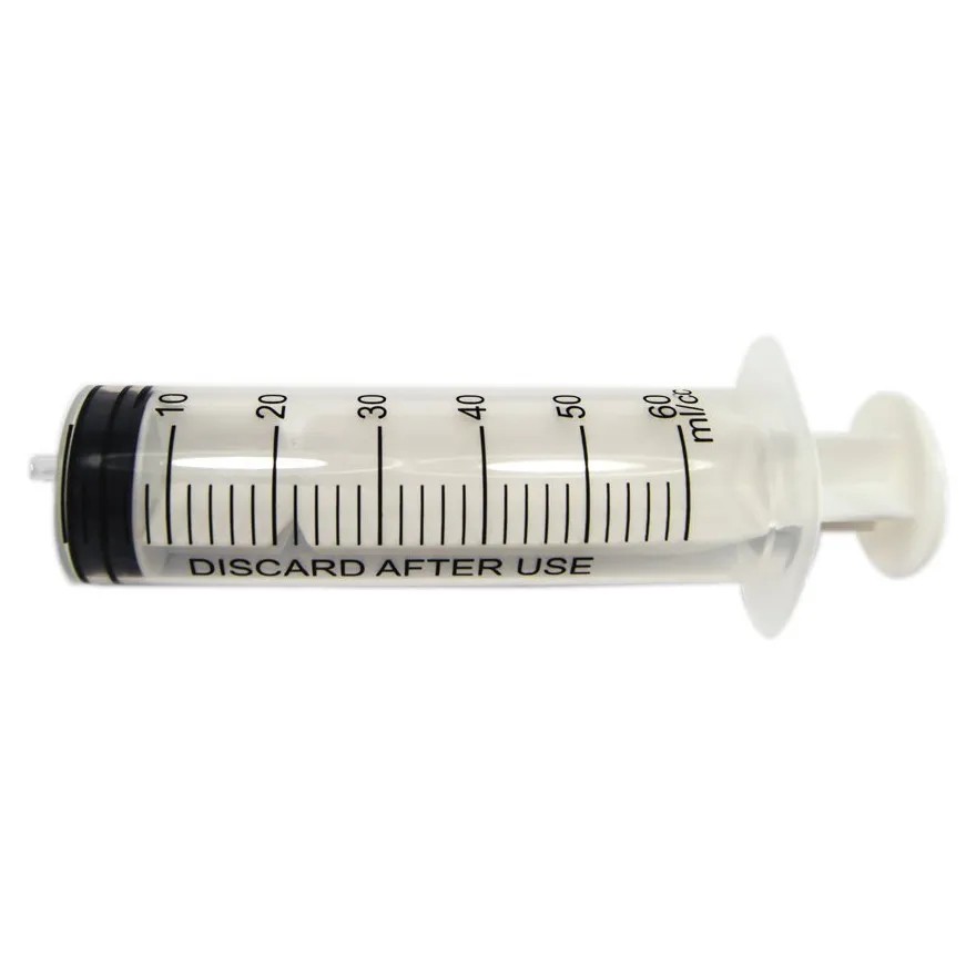 3x 60ml/2oz Plastic Syringe Sterile Plant Water Animal Feeder Individual SEALED