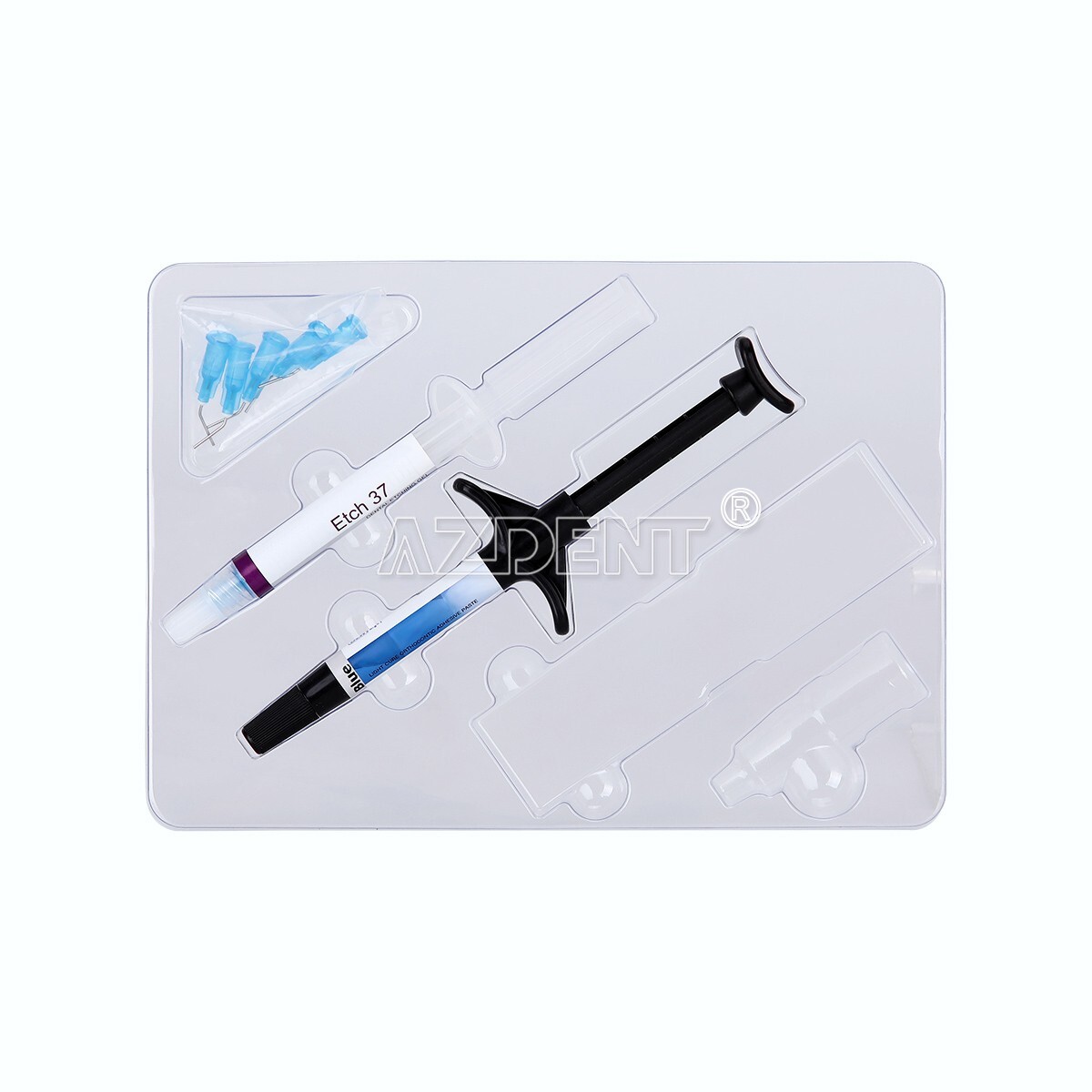Dentex Dental Orthodontic Adhesive Light Cure Band Bonding Cement Blue Glue Kit