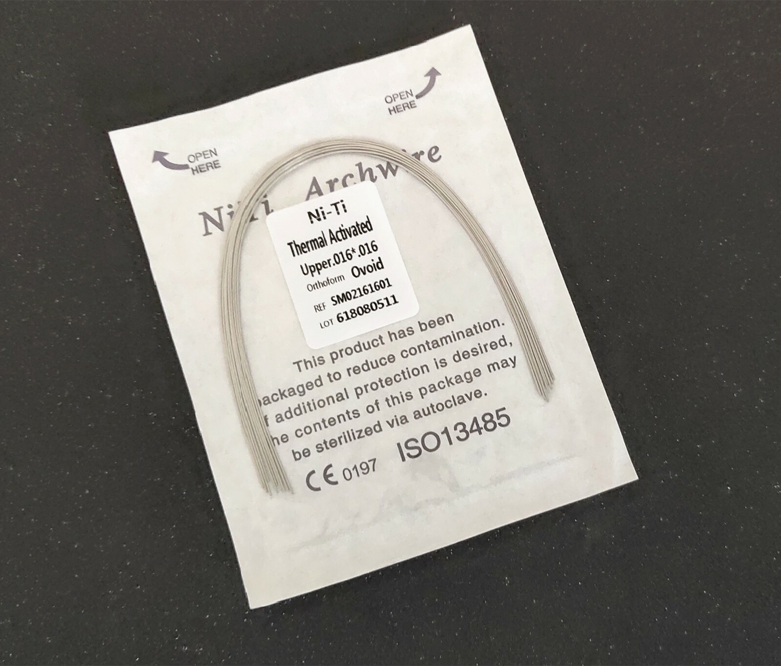 100 Packs Dental Thermal Activated NITI Arch Wire Rectangular Dental Bows Ovoid