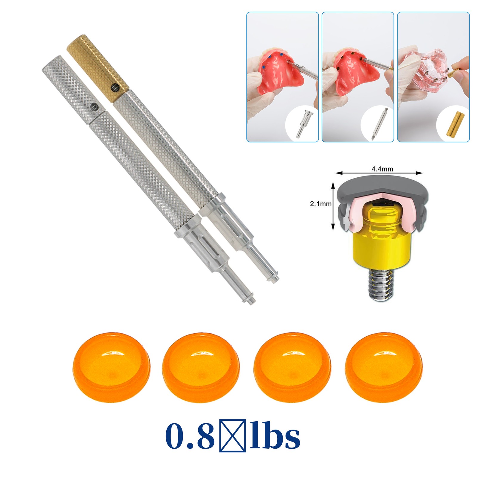 Overdenture Tapered Locator Abutment For Hiossen Nobel ITI Zimmer MIS Titanium