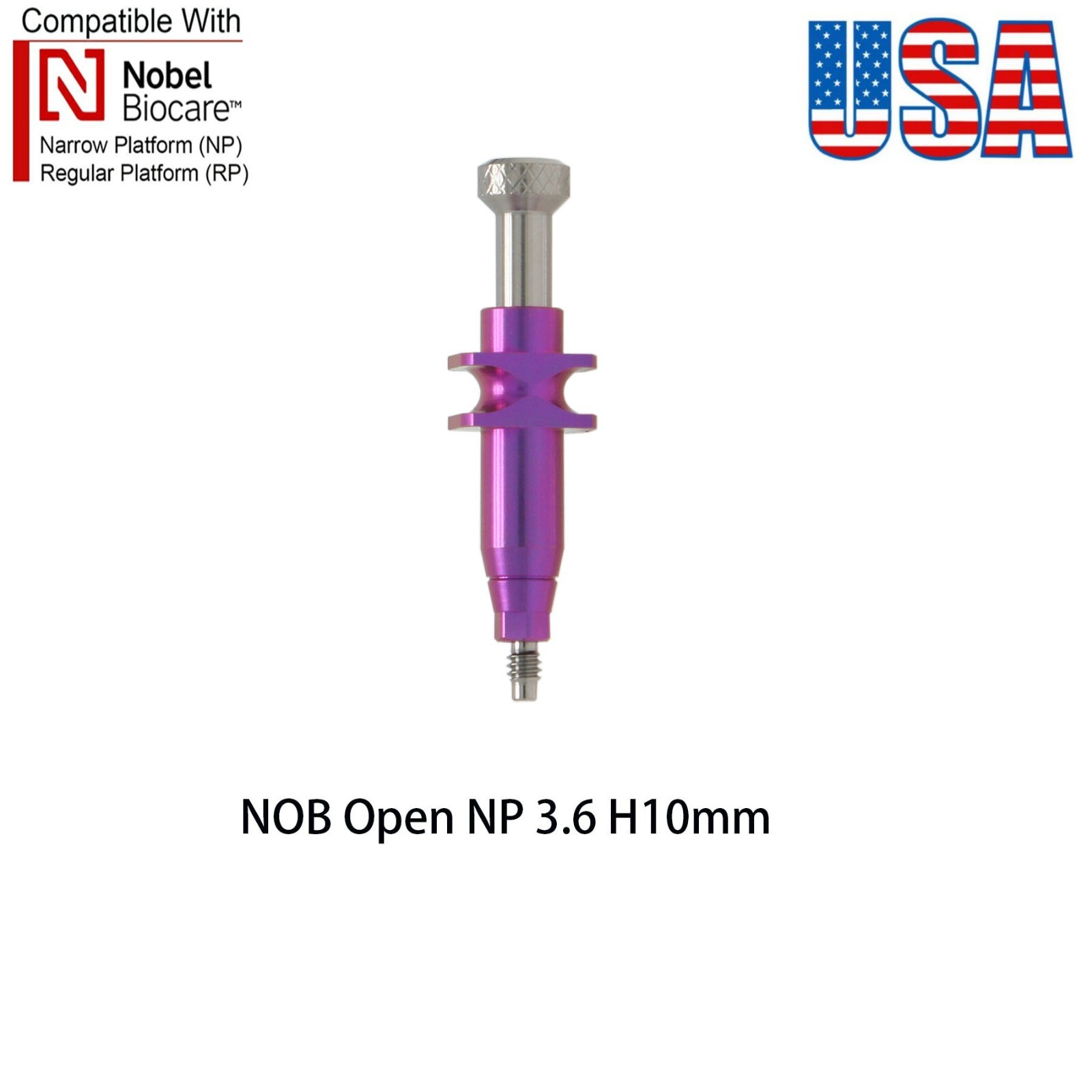 US Dental Nobel Conical Connection Impression Coping Open Tray NP/RP Ø3.6/5.0mm