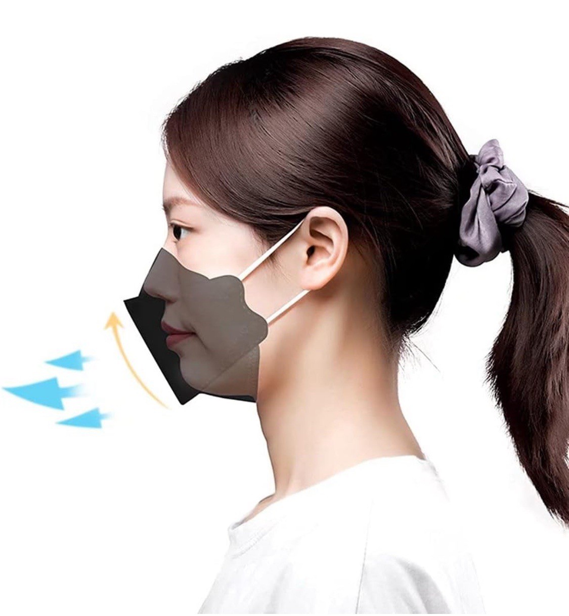 50PCS Muticolor Blush KF94 Mask Fish Type4 Layer Protective Face Masks 3D Mouth