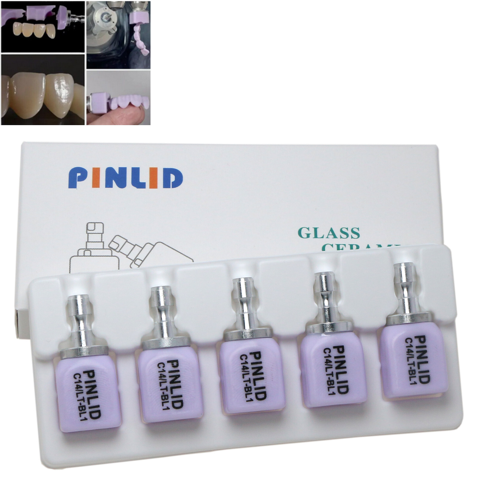 US C14 HT/LT Dental Emax CAD blocks Glass Ceramic Lithium Disilicate Block CEREC