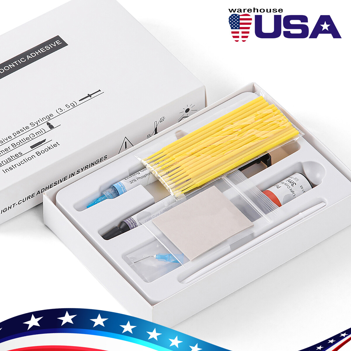 Dental Ortho Glue Bonding System Light Cure Primer Adhesive Kit For Brackets