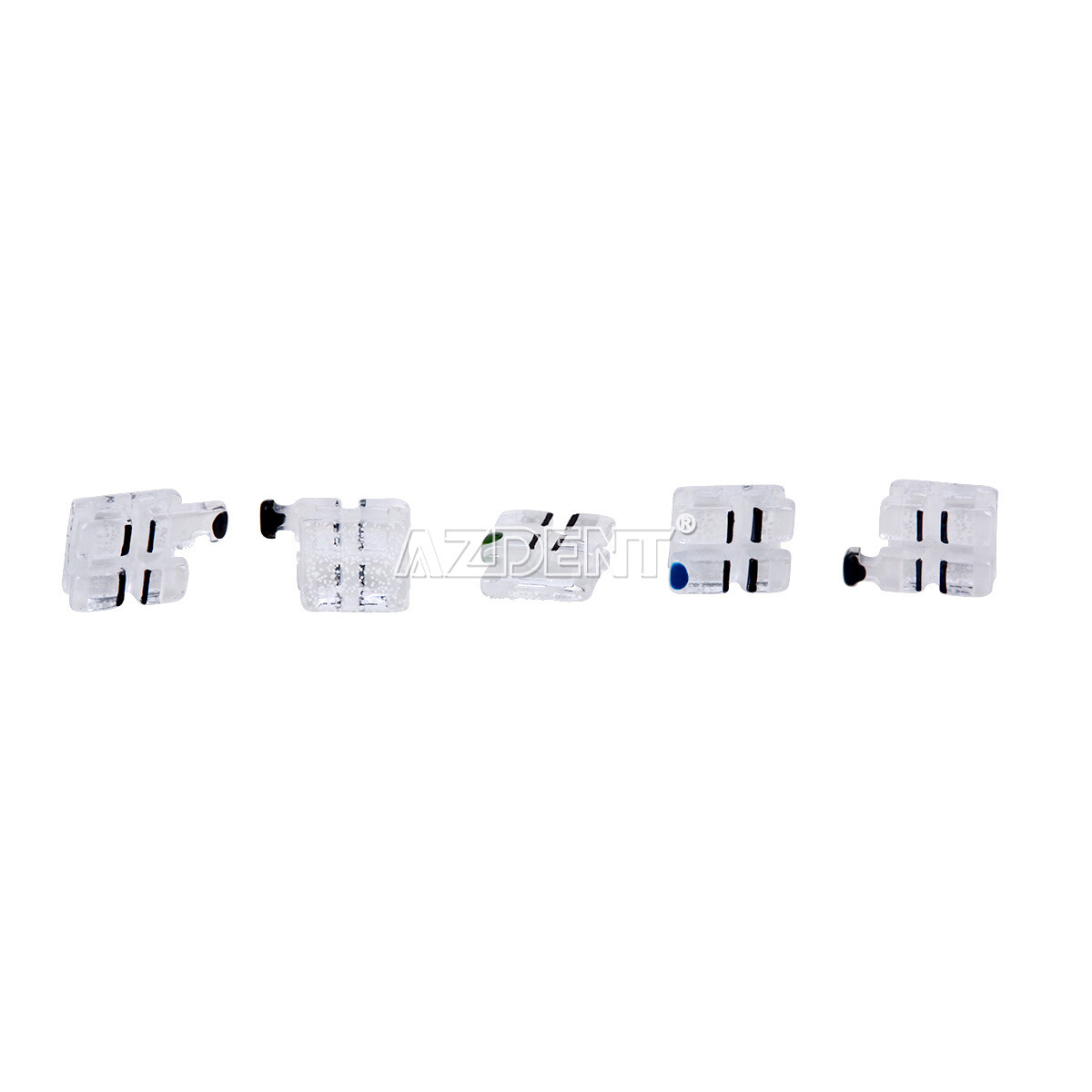 Dental Orthodontic Sapphire Clear Ceramic Braces Brackets MBT.022 Hooks 3 4 5