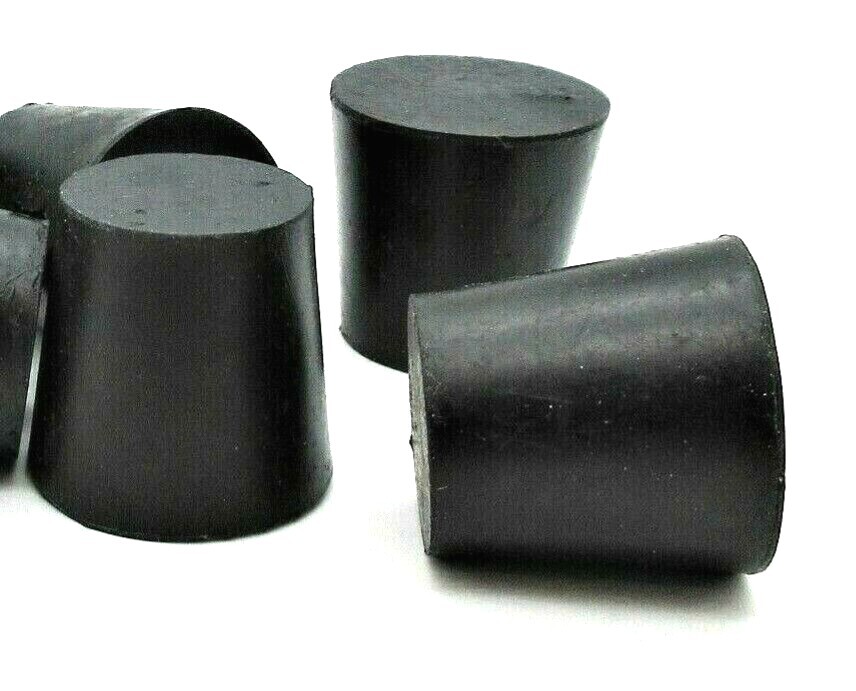 #5 Solid Rubber Stoppers Lab Tapered Plug Cork Fits 1″ ID Various Pack Sizes