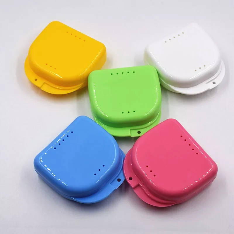 Dental Orthodontic Mouthguard Teeth Container Retainer Case Box Denture Assorted