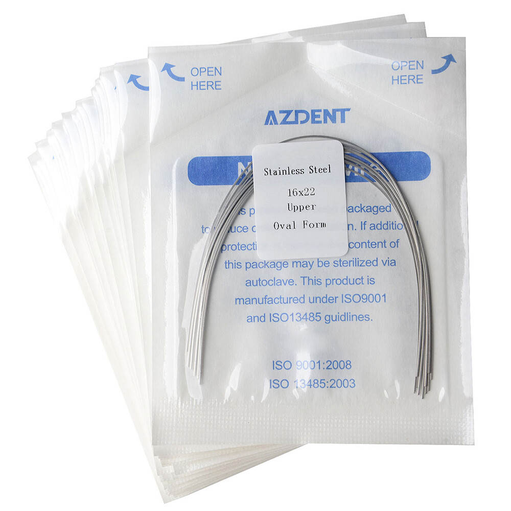 Los alambres de ortodoncia dental rectangular oval arco de acero inoxidable
