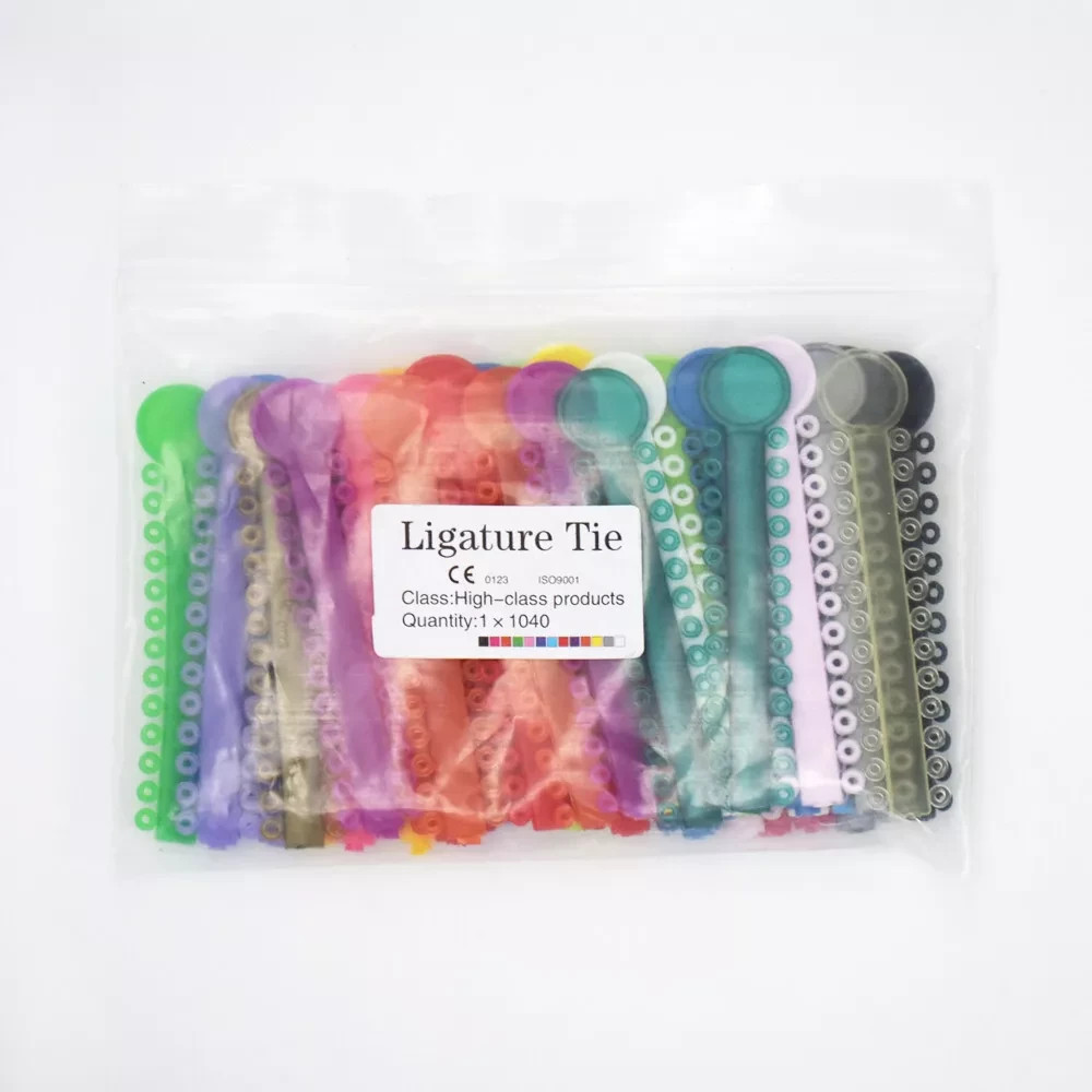 1040Pcs Orthodontic Ligas De Para Bracket Ligaduras Elastomeric Ligature Tie