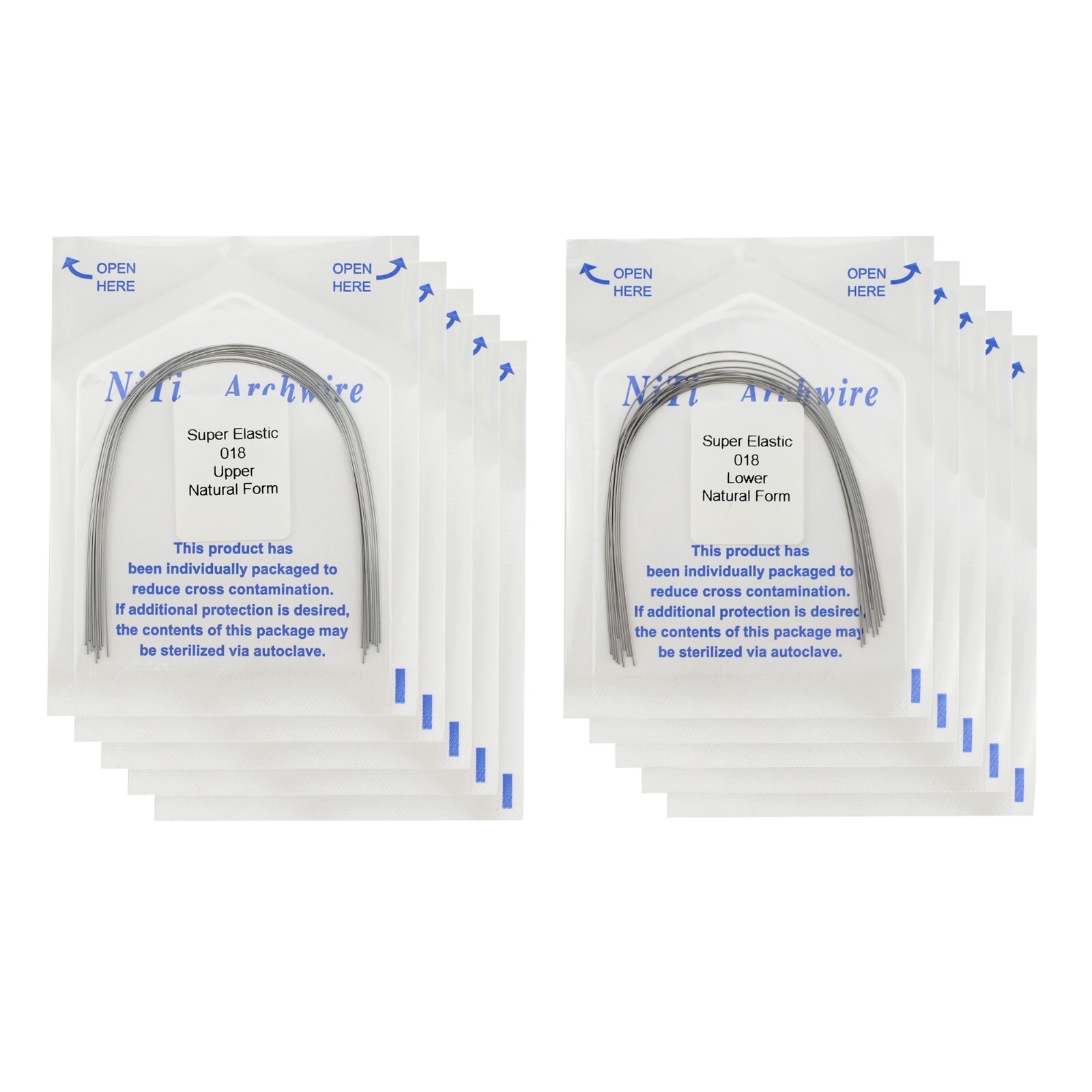 100pcs Dental Orthodontic Niti Arch Wire Natural Form Arches Round Rectangular
