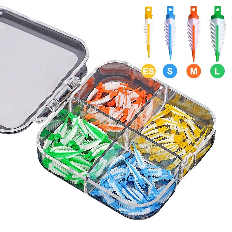 100pcs/box Mix Dental Interdental Wedges Sealing Composite Wedge Silicone