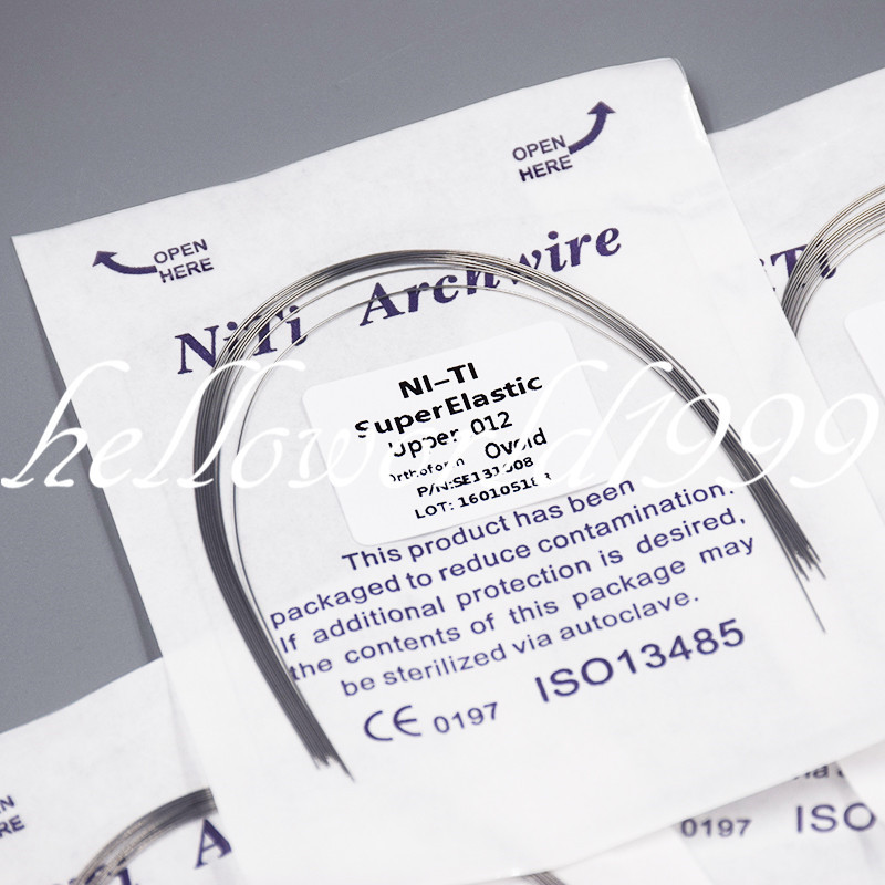 100 Packs Super Elastic Arch Wire Niti Round Ovoid Natural Square 30 Types Opt