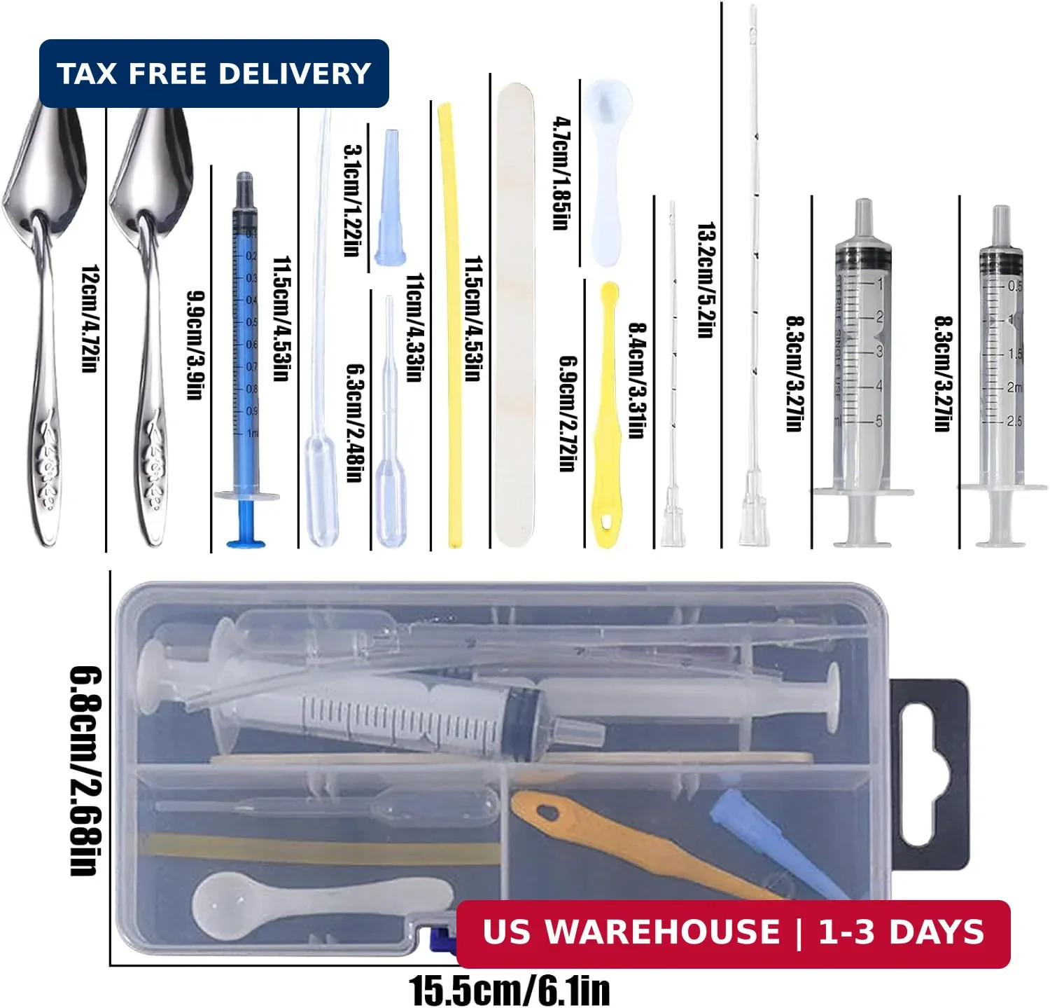 14 pcs Baby Bird Feeding Syringe Set, Small Bird Feeding Hand Feeding Tubes Kit,