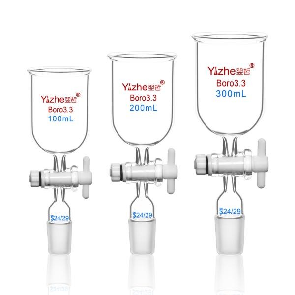 Chemistry Lab Supply: 50ml-1000ml Cylindrical Glass Funnel w/ Standard Joint