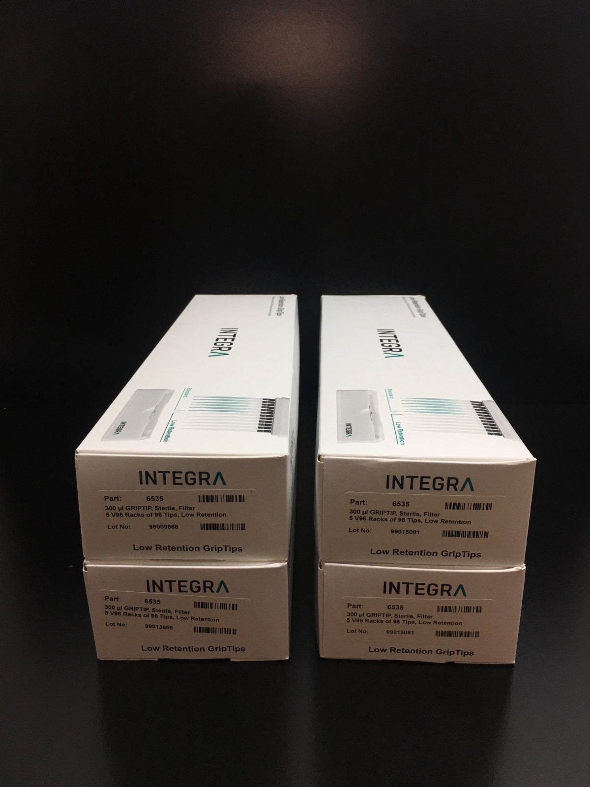 Integra Cat No 6535 Griptip Low Retention Sterile 300uL Pipette Tips Lot 4 PKS