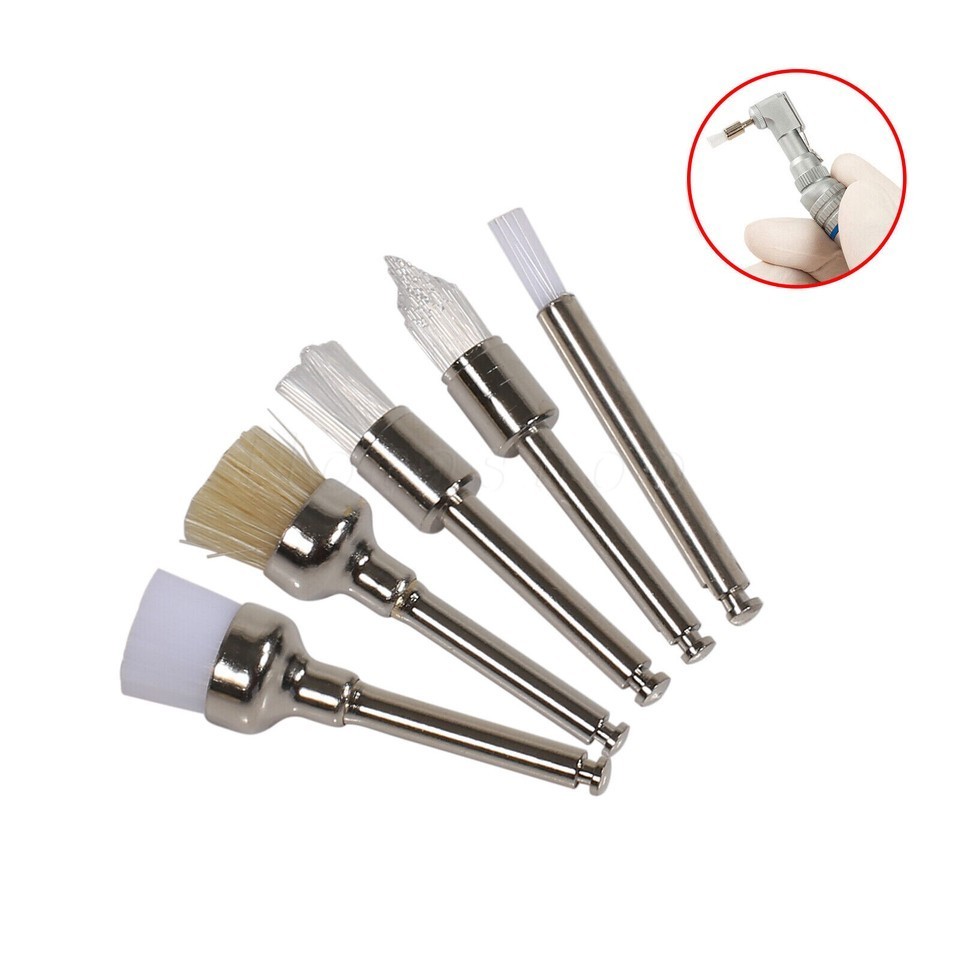 100pcs/box Dental Polishing Prophy Prophylaxis Brush Nylon RA Latch Type Bristle
