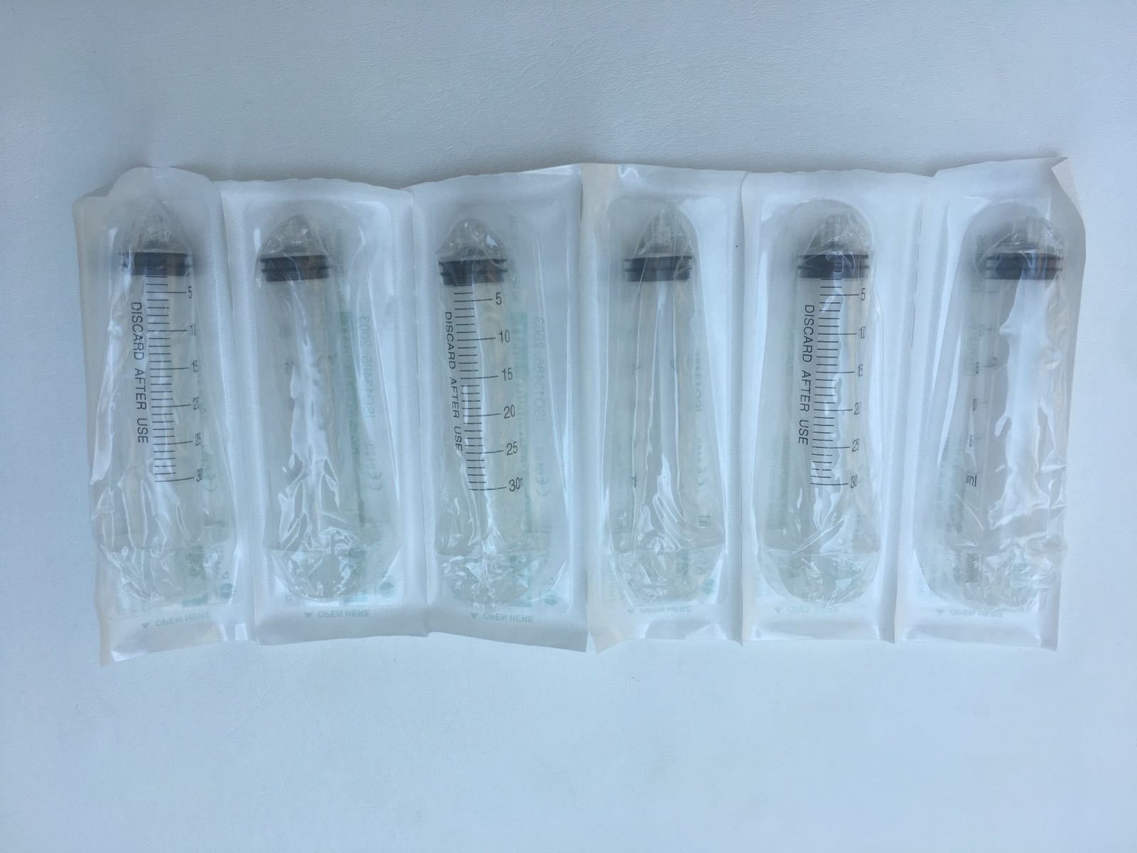 5 30cc Syringe Only with Luer Lock Tip Sterile Disposable Latex Free 30ml NEW