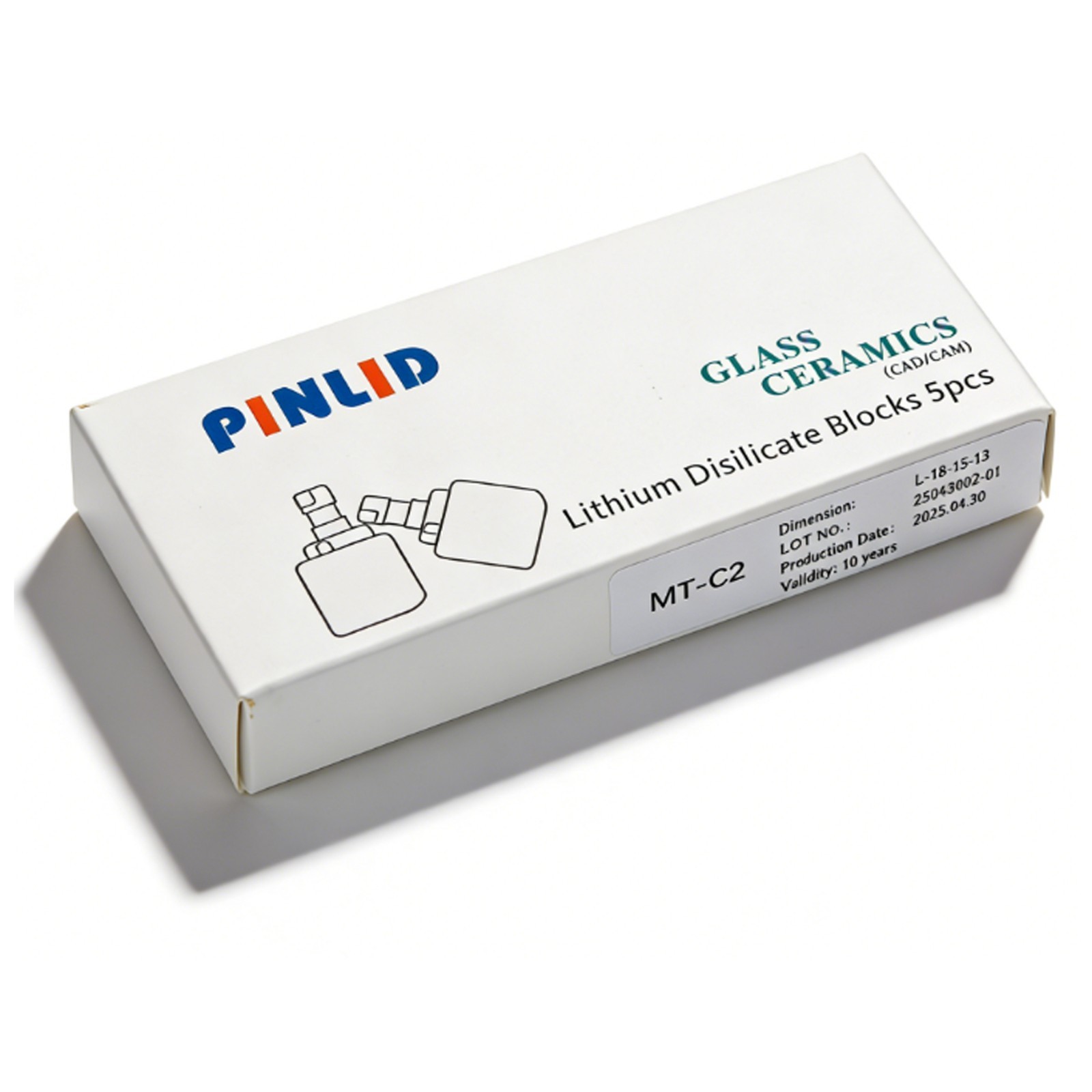 Dental Lithium Disilicate C14 Glass Ceramic CAD Blocks MT Moderate Ranslucency