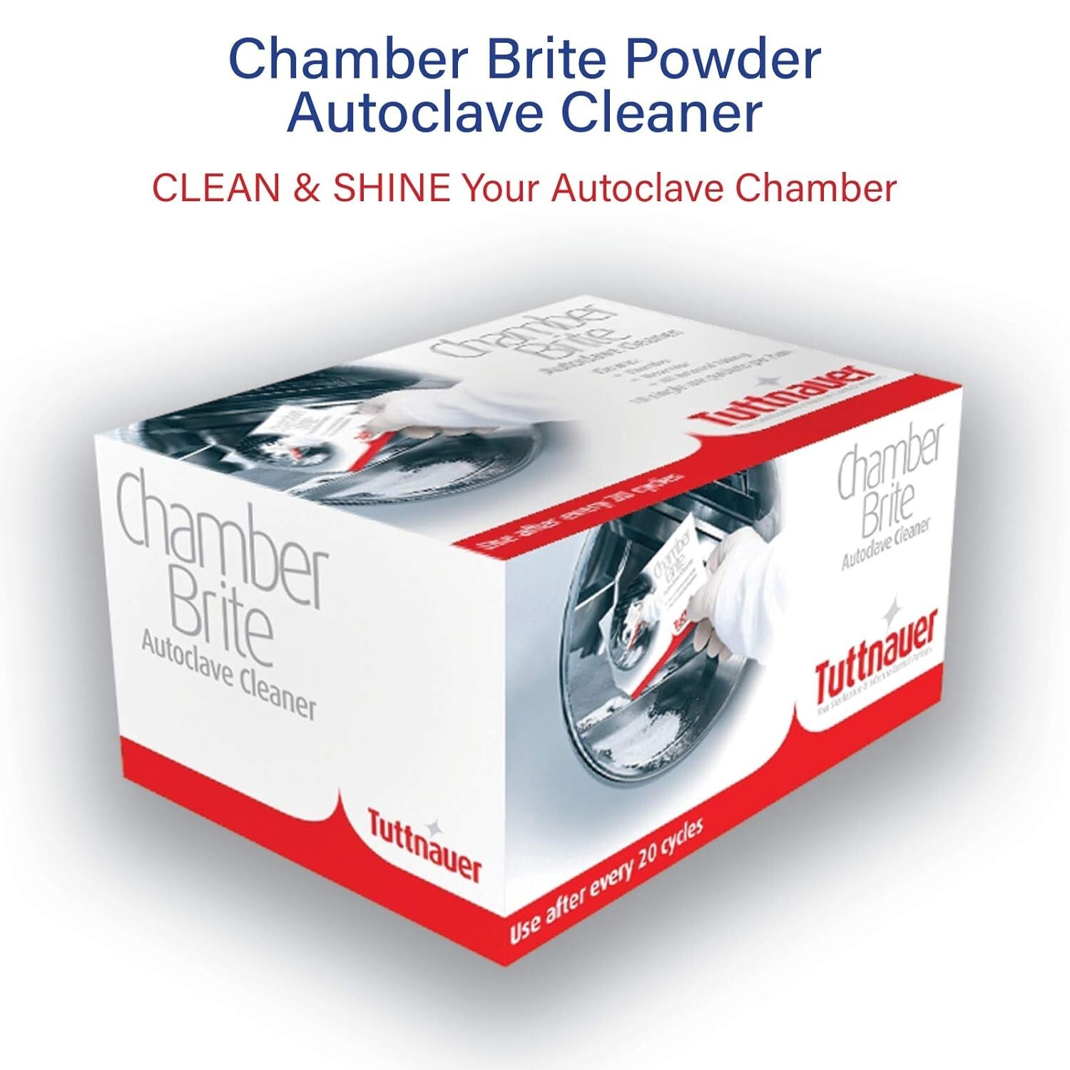 TUTTNAUER CHAMBER BRITE POWDER AUTOCLAVE CLEANER (1 BOX – PACK OF 10)