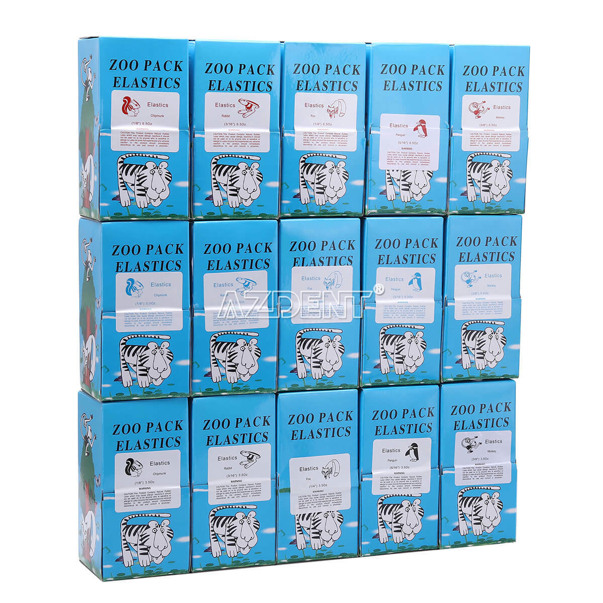 5000Pcs Dental Ortho Elastic Rubber Bands 1/4 3/16 1/8 5/16 3.5OZ 5.0OZ 6.5OZ