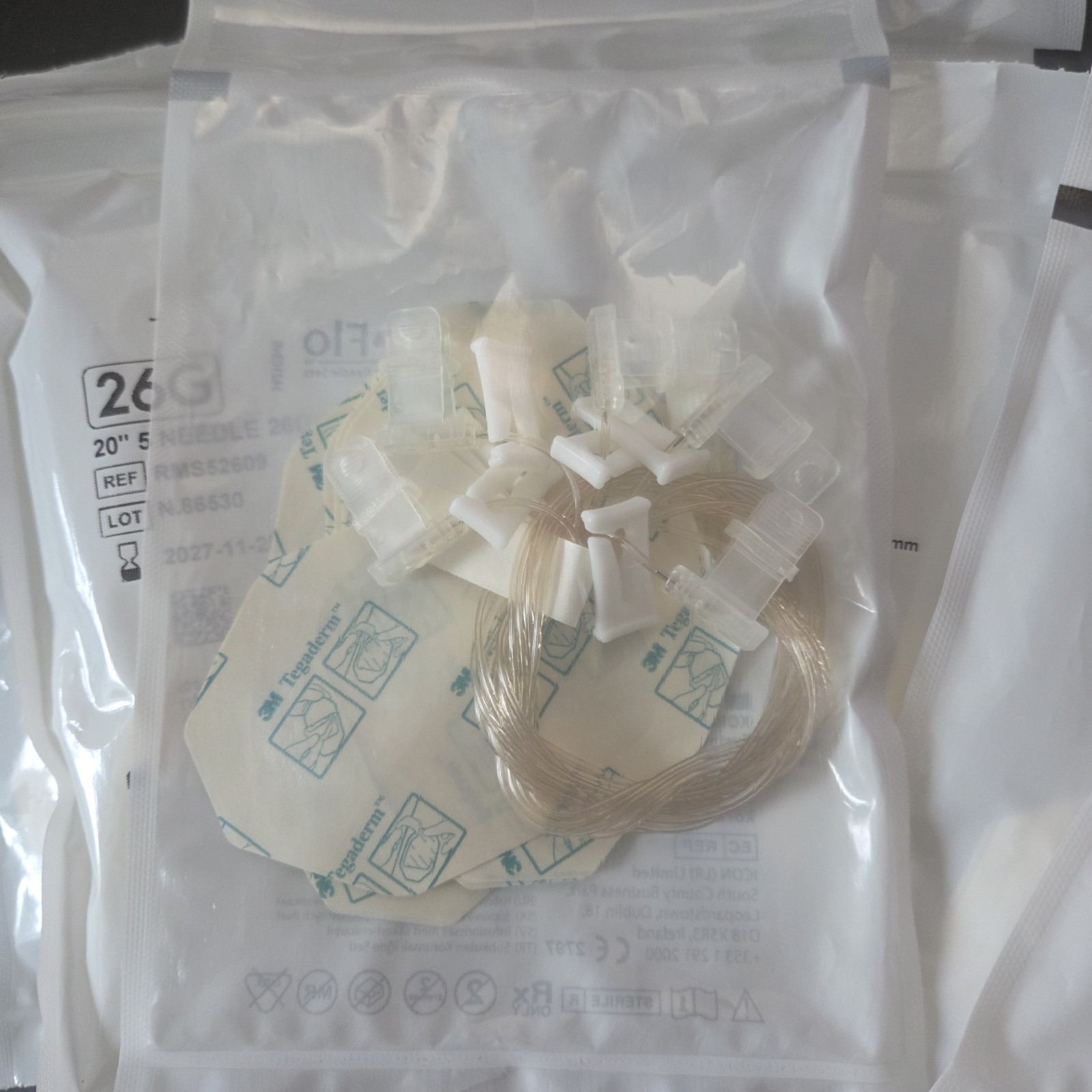 Lot of 8 Koru HIgH-Flo Subcutaneous Safety Needle Sets 26G 9mm 20″ EXP 2027