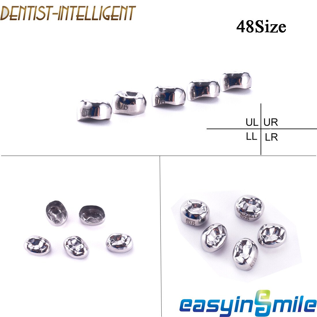 Dental Stainless Steel Primary Kids D Premolar E Crown Molar Crowns All Sizes