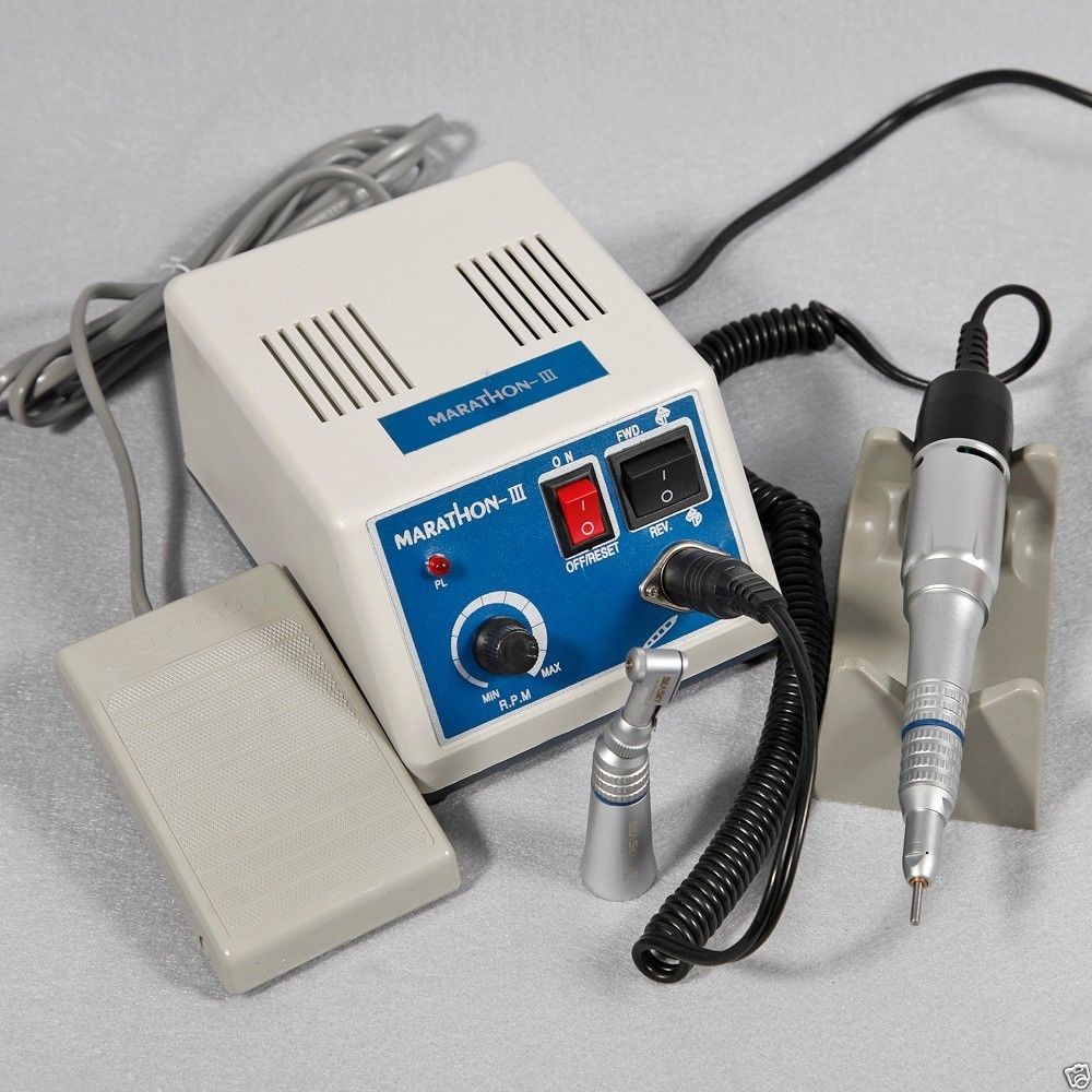 Dental Lab Marathon Polisher Electric Micromotor & Contra angle Prophy Cups GIFT