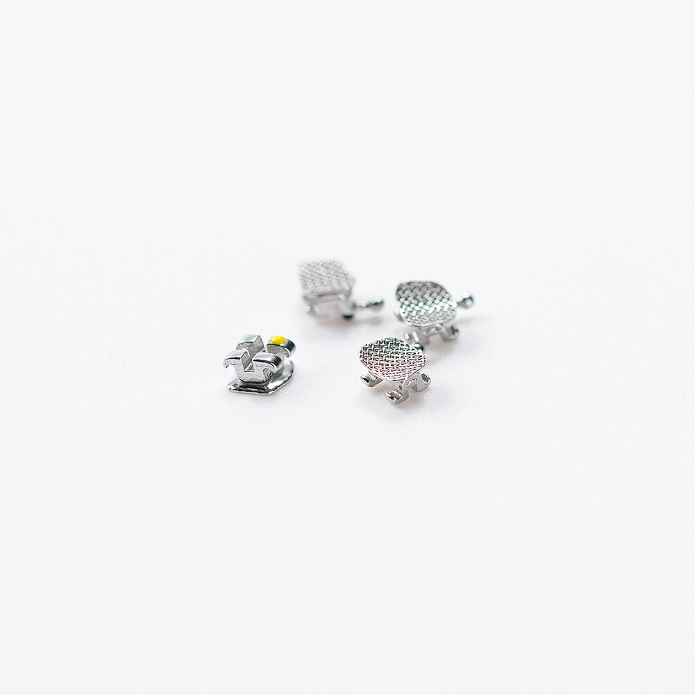EASYINSMILE Dental Brackets Orthodontic Braces MINI Roth/MBT 022 345 Hook Mesh
