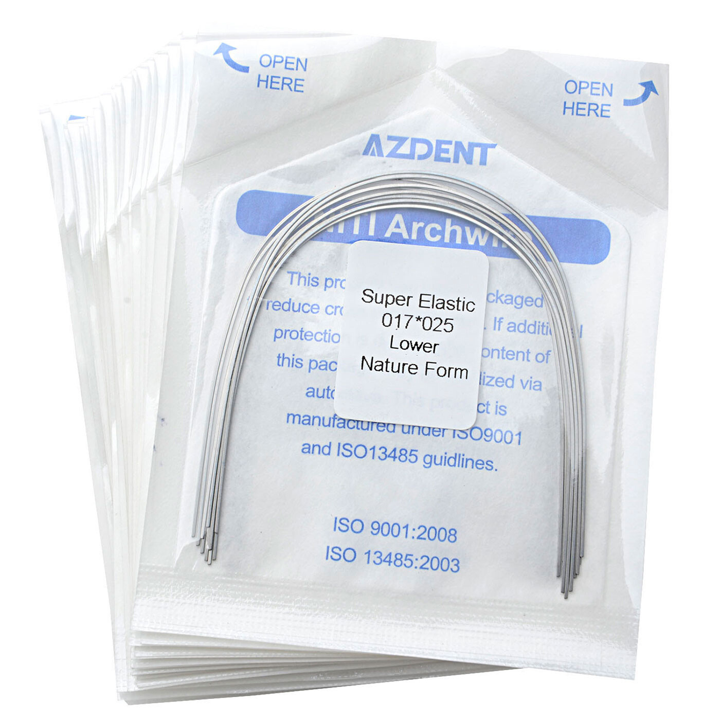 10pcs/Pack Dental Orthodontic Super Elastic Niti Arch Wire Rectangular Nature