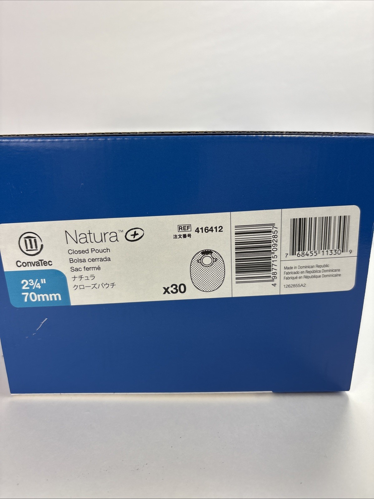 1 Box / 30 count of Convatec 416412, The Natura® + Filtered Ostomy Pouch, Beige
