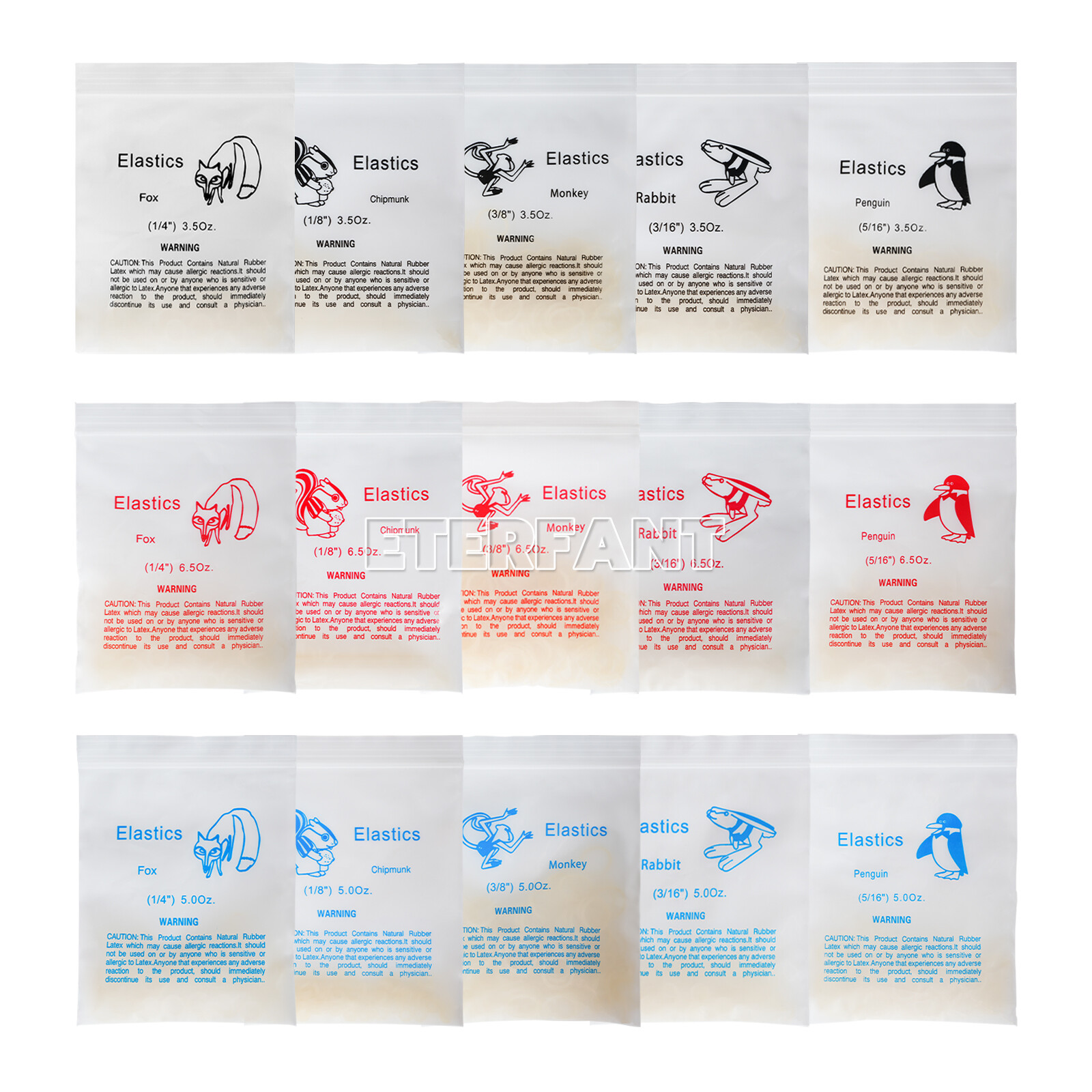 5000PCs ETERFANT Dental Orthodontic Elastic Rubber Bands Latex Braces 3.5oz