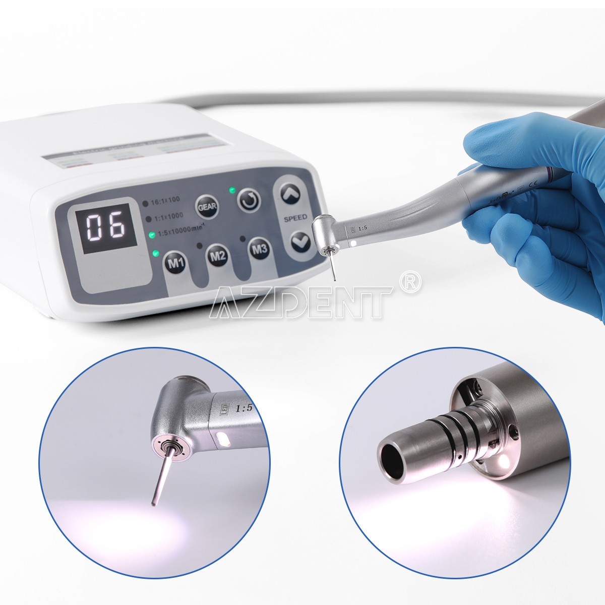 NSK Style Dental Brushless LED Electric Micro Motor 1:1 /1:5 /1:4.2 Handpiece
