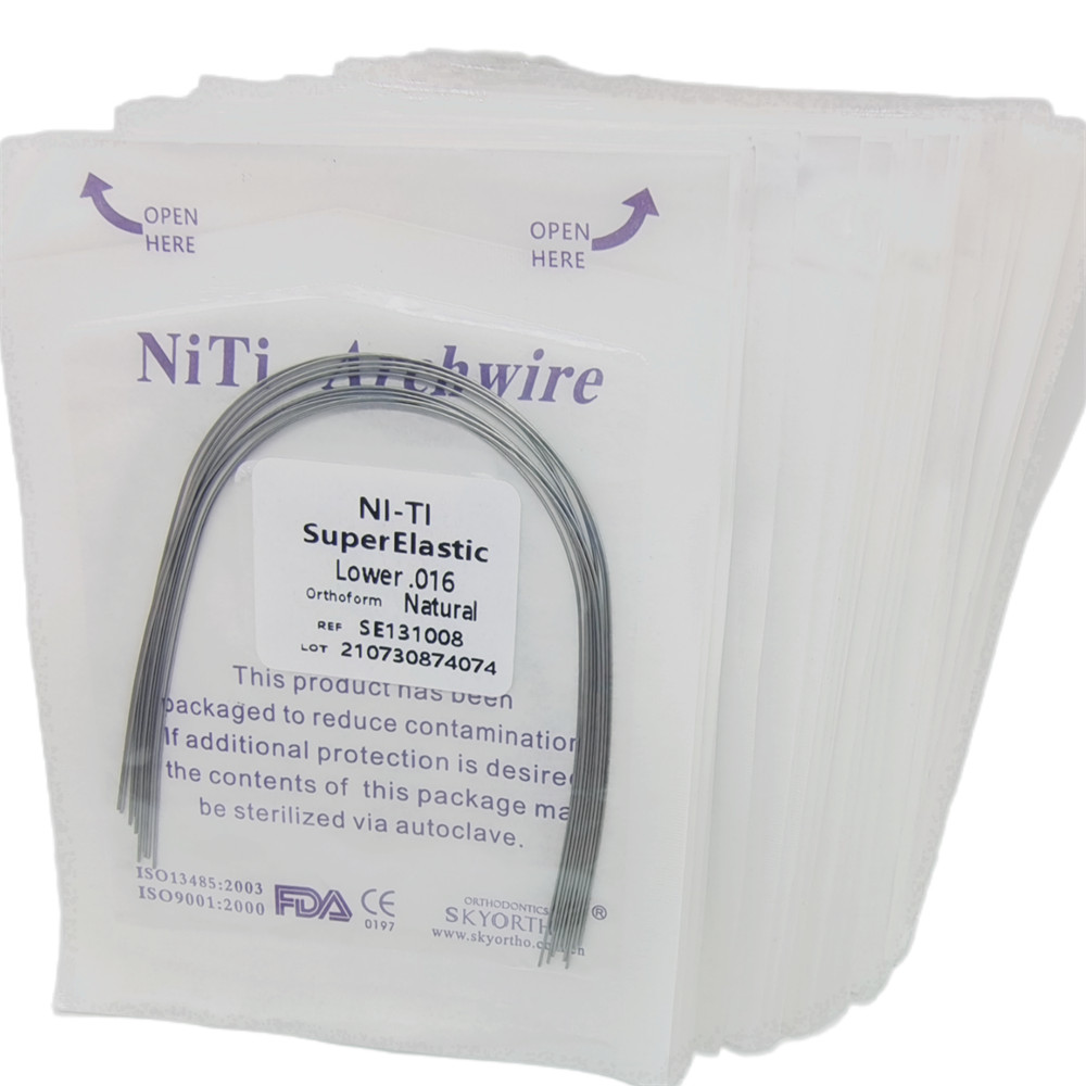 Dental Orthodontic Niti Arch Wire Super Elastic Natural Nature Form Round