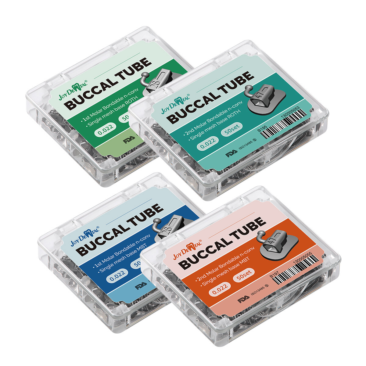 Dental Orthodontic Buccal Tubes 1st /2nd Molar Bondable Non-Conv Roth /MBT .022