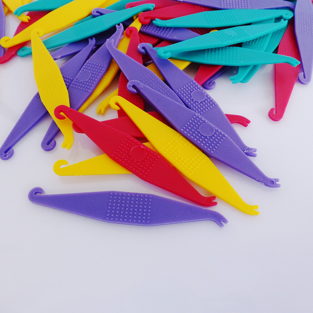 100pcs Orthodontic Elastic Rubber Placer for Brace Elastic Band Assorted 4Colors