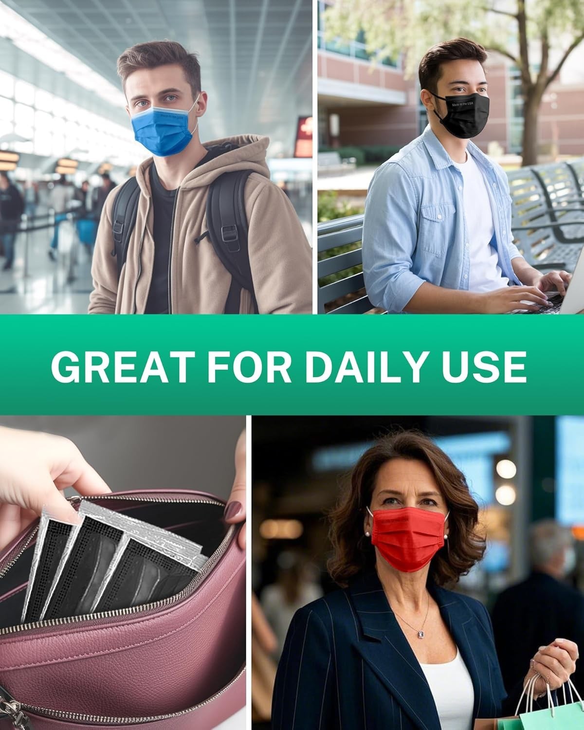 Breathable Face Masks – 4-Ply, ASTM Level 3, Perfect for Everyday Wear