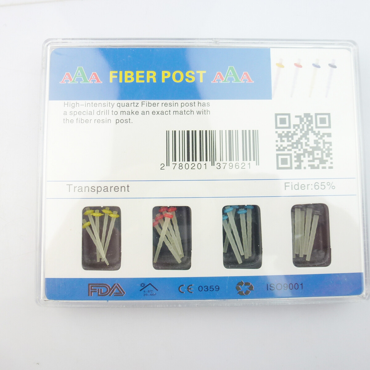 1Pack Dental Fibre Post and Core Screw Quartz Endodontic 4 Drills Easyinsmile