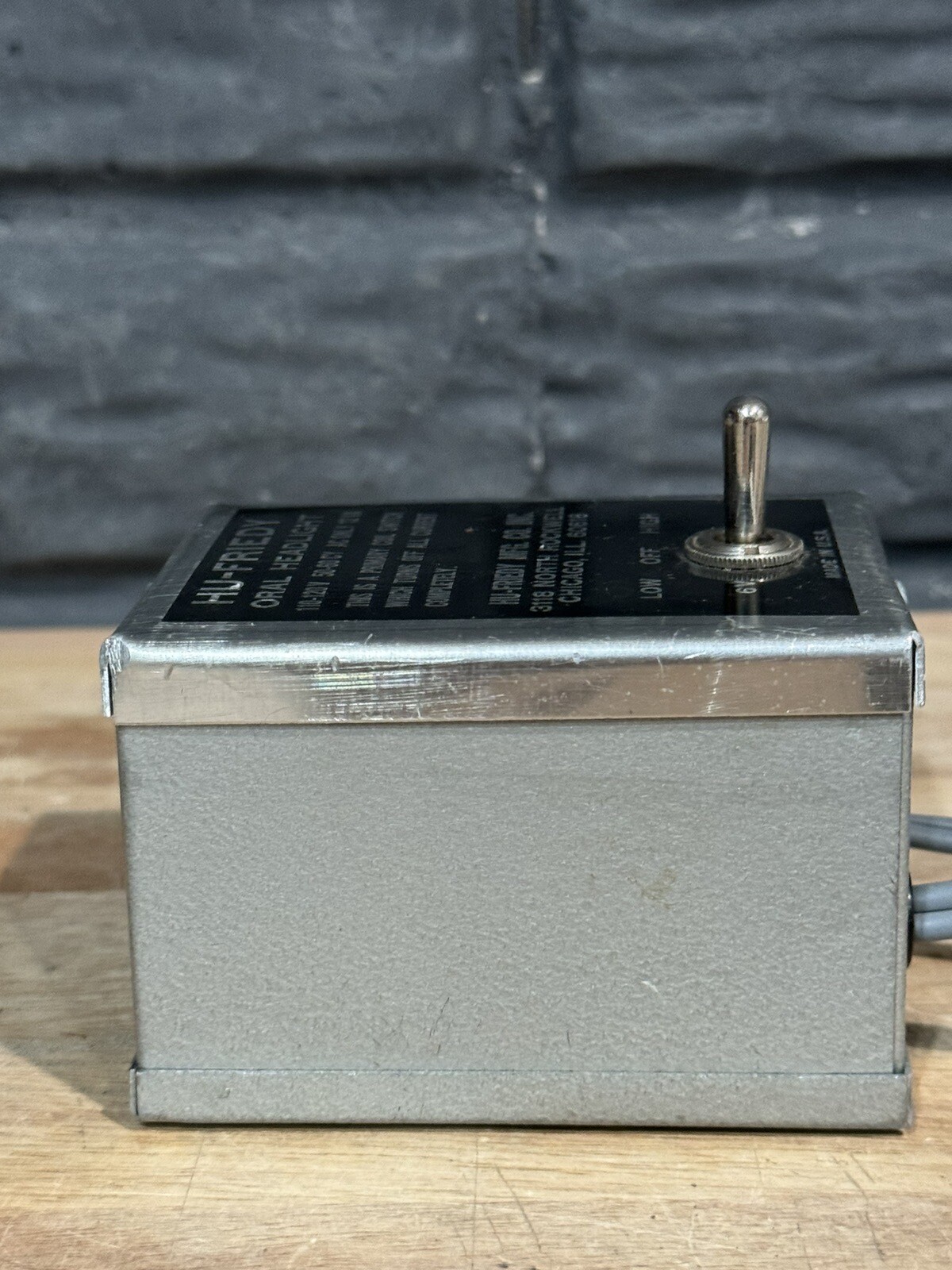 Hu-Friedy Oral Headlight Dentist Light 110-120v WORKING VTG Light