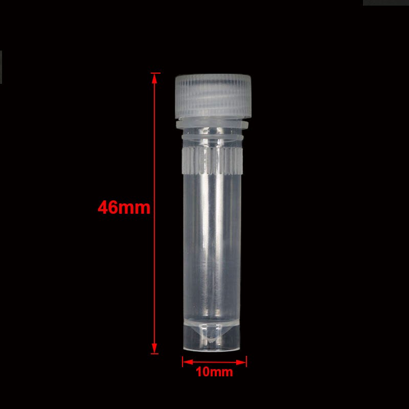 20x Small Plastic 1.5ml Small Vials Screw On Cap Clear Test Tube Mini Lab Bottle
