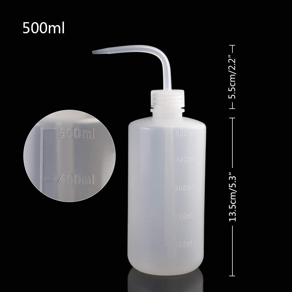 500ml Wash For Bottle Set 6pcs for Laboratory Use with Slanted Dispensing Tip