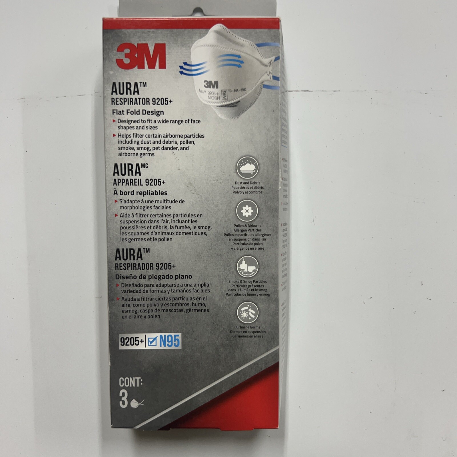 3M 9205 Plus N95 3 Count