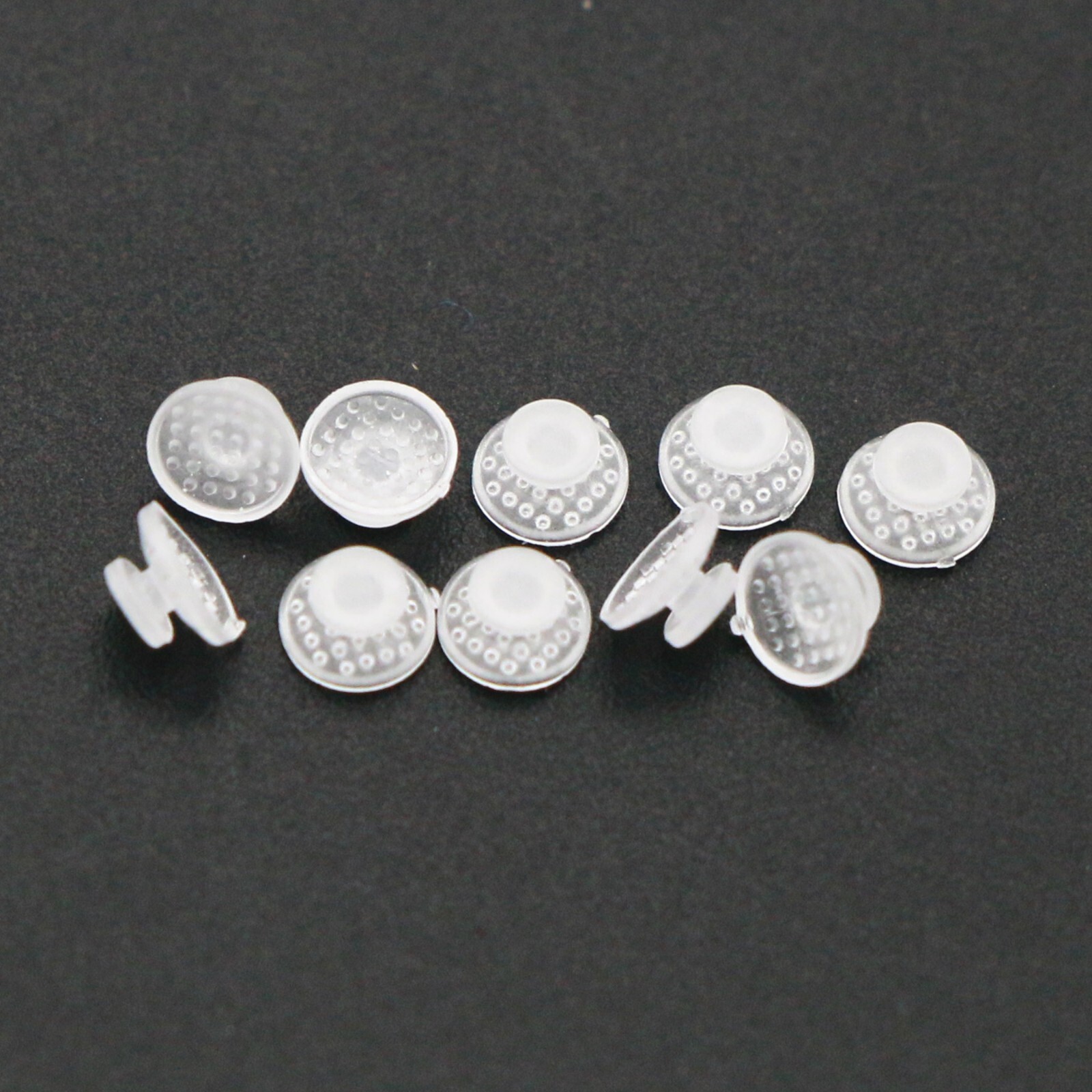 US 100Pcs Dental Orthodontic Ceramic Lingual Button Clear Bondable Mesh Base