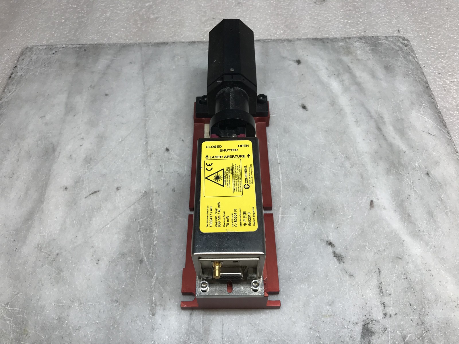 Coherent Cube 1069417 / AH 2018 mfg 639nm 40mW Max 70mW 12.9k Hours *READ*