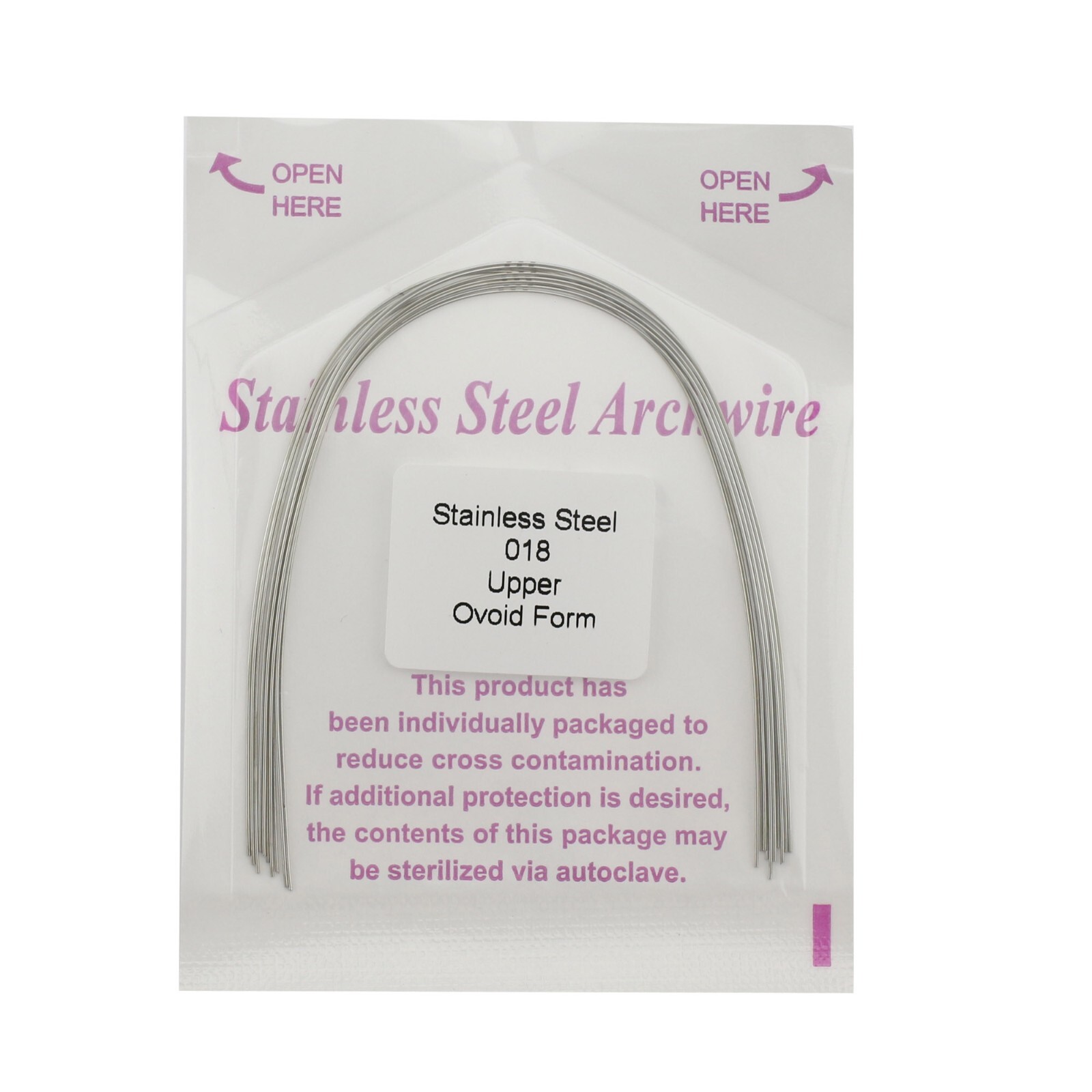 Dental Orthodontic Arch Wires Stainless Steel Round Ovoid Form Upper Lower 012