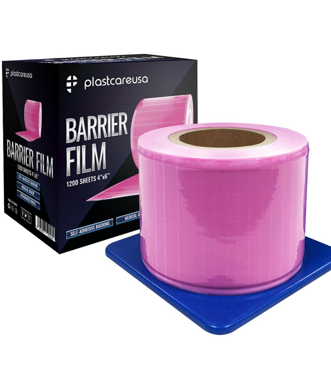 Pink Barrier Film Tape, Dental, Adhesive Lab 1200 4″ x 6″ (Case of 8 Rolls)